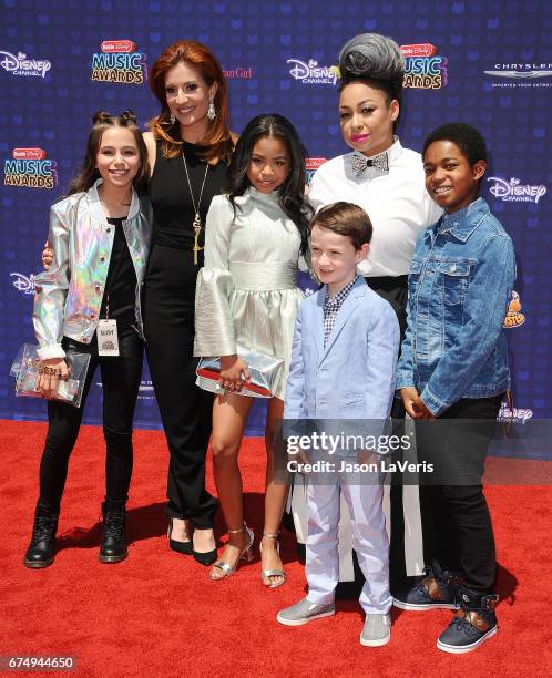 Sky Katz, Anneliese van der Pol, Navia Ziraili Robinson, Jason Maybaum, Raven-Symone, and Issac RyanBrown attend the 2017 Radio Disney Music Awards...