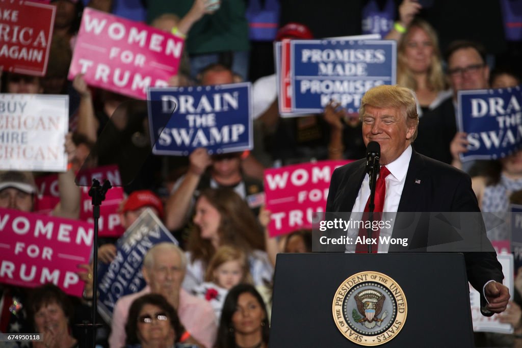 President Trump Marks 100 Days In Office With Rally In Pennsylvania