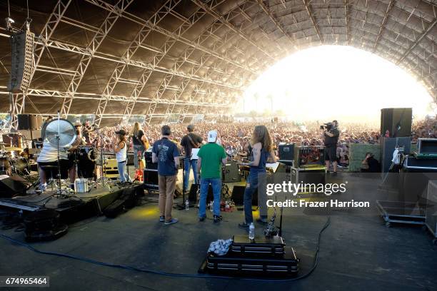 Musician Jamey Johnson performs on the Palomino Stage during day 2 of 2017 Stagecoach California's Country Music Festival at the Empire Polo Club on...