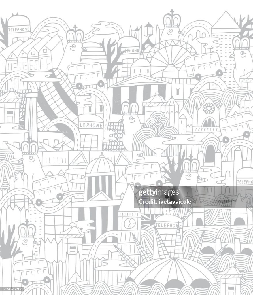 England Pattern Draw Pattern Of London United Kingdom High-Res Vector Graphic - Getty Images
