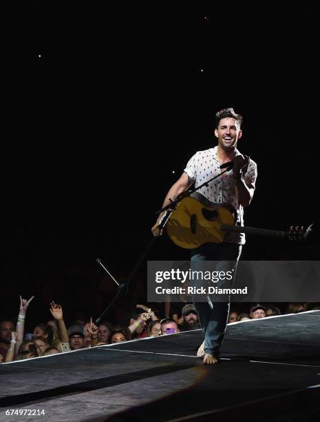 Singer/Songwriter/FSU Alum Jake Owen comes home and performs during Doak After Dark at Florida State University on April 29, 2017 in Tallahassee,...