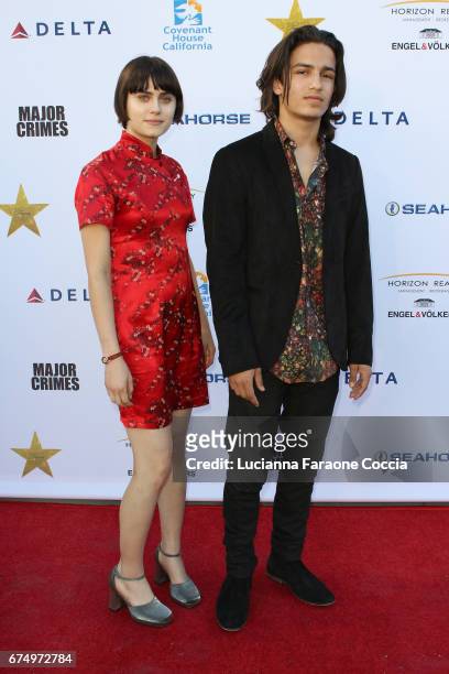 Actors Ally Ioannides and Aramis Knight attend Covenant House Gala 2017 at The Globe Theatre on April 29, 2017 in Universal City, California.