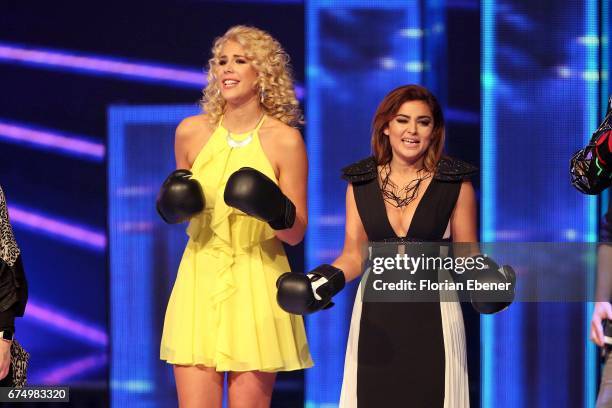 Chanelle Wyrsch and Maria Voskania during the fourth event show and semi finals of the tv competition 'Deutschland sucht den Superstar' at Coloneum...