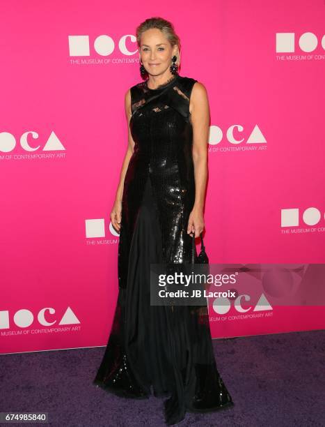 Sharon Stone attends the MOCA Gala 2017 on April 29, 2017 in Los Angeles, California.