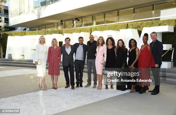 Actors Janel Moloney, Ana Mulvoy Ten, Benito Martinez and Richard Cabral, creator John Ridley, actress Felicity Huffman, moderator Debra Birnbaum,...