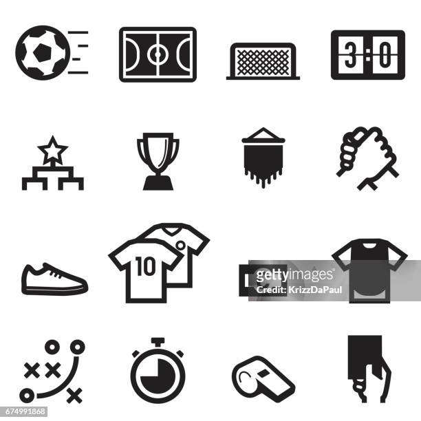 futsal icons - indoor soccer stock illustrations