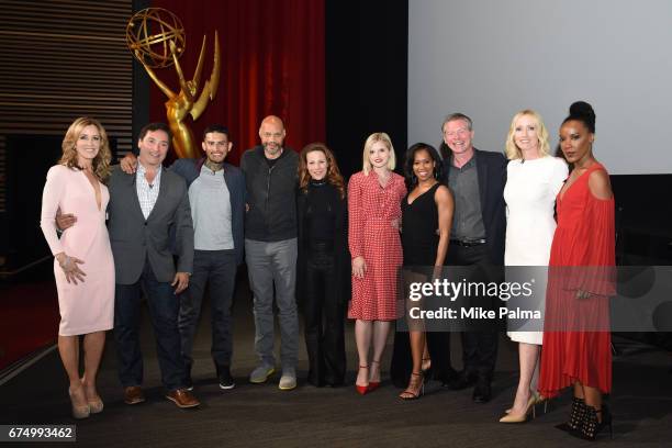 The cast and executive producers of Walt Disney Television via Getty Images's critically acclaimed Limited Series American Crime attended the Walt...