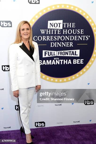 Samantha Bee arrives on the red carpet at "Not the White House Correspondents' Dinner" at DAR Constitution Hall on April 29, 2017 in Washington, DC.