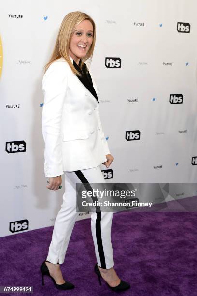 Samantha Bee arrives on the red carpet at "Not the White House Correspondents' Dinner" at DAR Constitution Hall on April 29, 2017 in Washington, DC.