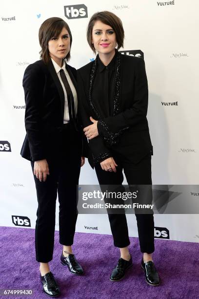 Musicians Tegan and Sara attend the "Not the White House Correspondents' Dinner" at DAR Constitution Hall on April 29, 2017 in Washington, DC.