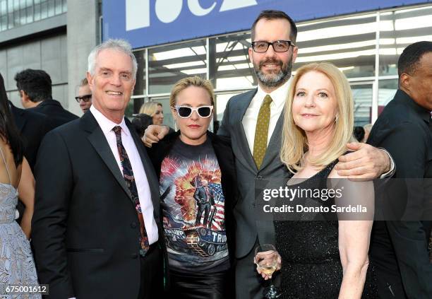 David Gersh, Actor Patricia Arquette, Artist Eric White and Susan Gersh at the MOCA Gala 2017 honoring Jeff Koons at The Geffen Contemporary at MOCA...
