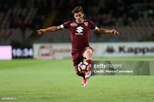 Lucas Boyè of Torino FC in action during the Serie A football match between Torino FC and Uc Sampdoria . The match ended in a 1-1 draw.