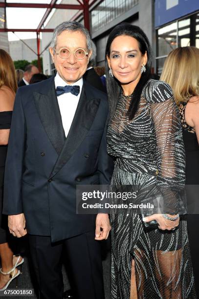 Art dealer Jeffrey Deitch and NJ Goldston at the MOCA Gala 2017 honoring Jeff Koons at The Geffen Contemporary at MOCA on April 29, 2017 in Los...