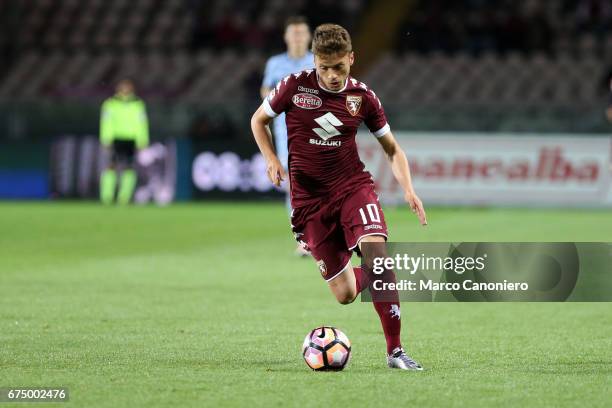 Adem Ljajic of Torino FC in action during the Serie A football match between Torino FC and Uc Sampdoria . The match ended in a 1-1 draw.