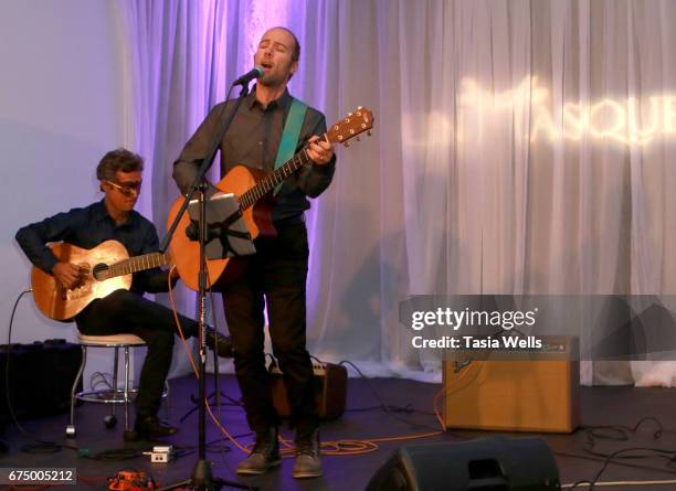 Musician Kenli Mattus performs onstage at the Unmasque Cancer Masquerade benefit supporting young adult cancer survivors at The Mark for Events on...