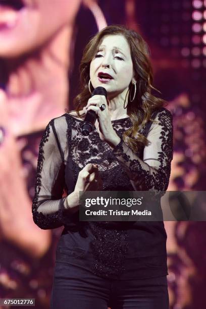 Greek singer Vicky Leandros performs during 'Die Schlagernacht des Jahres' at Lanxess Arena on April 29, 2017 in Cologne, Germany.