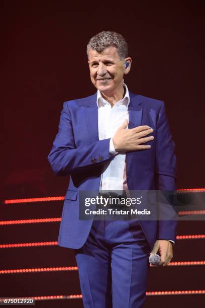 Argentine singer Semino Rossi performs during 'Die Schlagernacht des Jahres' at Lanxess Arena on April 29, 2017 in Cologne, Germany.