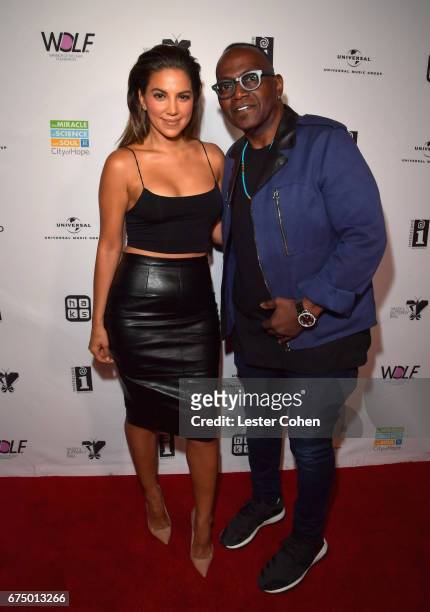 Personality Liz Hernandez and Randy Jackson attend Yassy's Butterfly Ball on April 29, 2017 in West Hollywood, California.