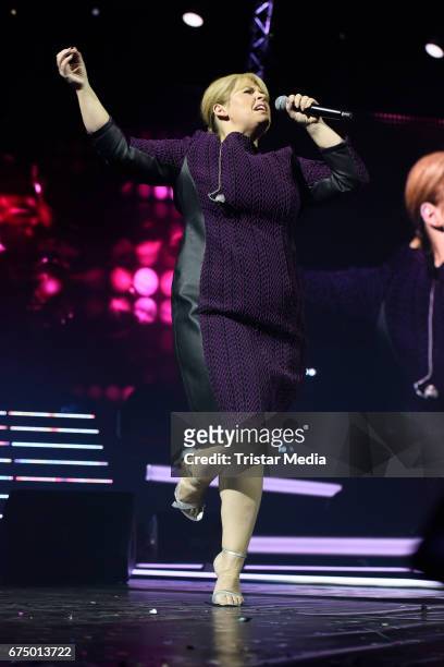 German singer Maite Kelly performs during 'Die Schlagernacht des Jahres' at Lanxess Arena on April 29, 2017 in Cologne, Germany.