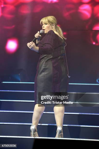 German singer Maite Kelly performs during 'Die Schlagernacht des Jahres' at Lanxess Arena on April 29, 2017 in Cologne, Germany.