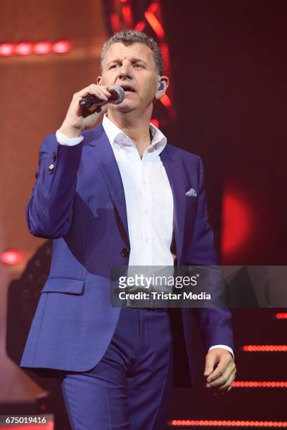 Argentine singer Semino Rossi performs during 'Die Schlagernacht des Jahres' at Lanxess Arena on April 29, 2017 in Cologne, Germany.