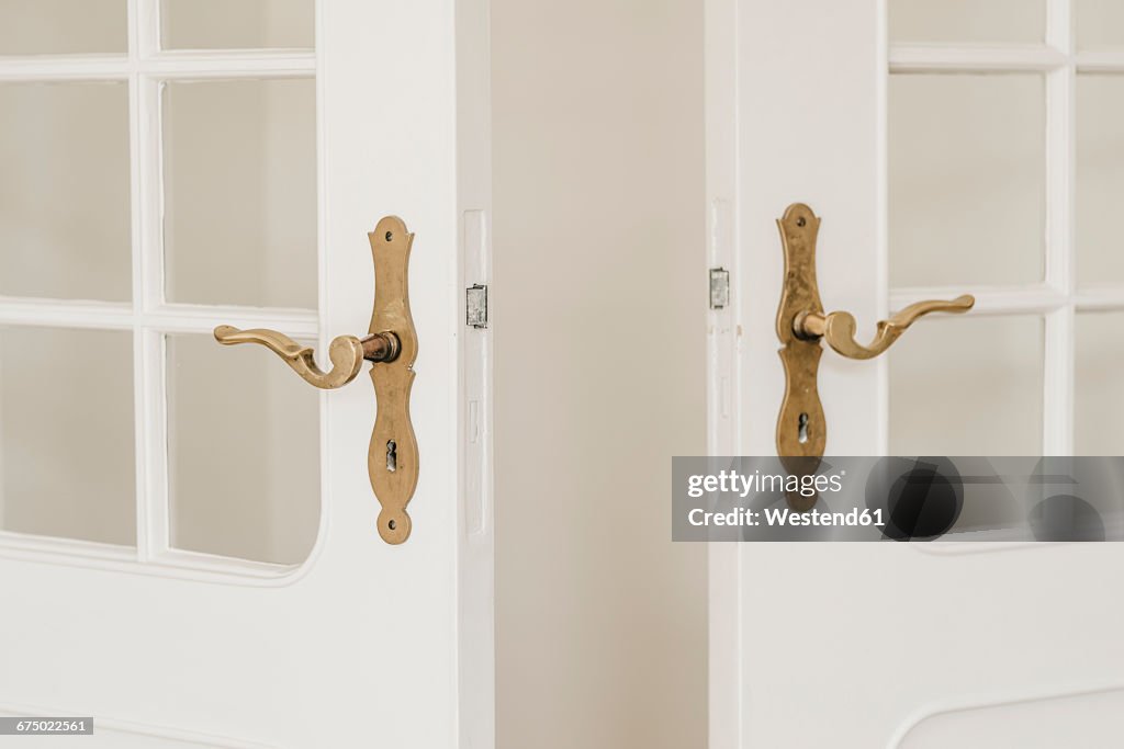 Two opened doors in a flat