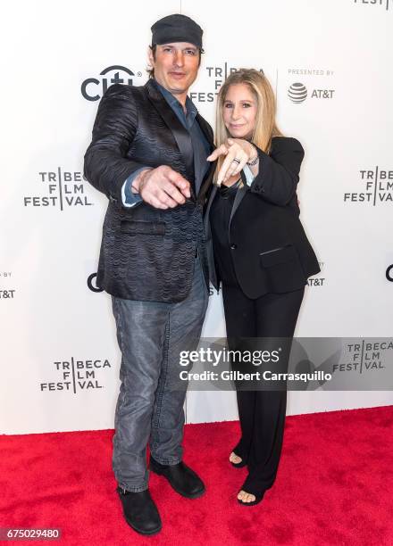 Filmmaker Robert Rodriguez and Singer-songwriter Barbra Streisand attend Tribeca Talks: Storytellers: Barbra Streisand With Robert Rodriguez during...