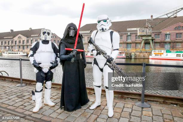 Star wars figures during the German Computer Games Award 2017 at WECC on April 26, 2017 in Berlin, Germany.