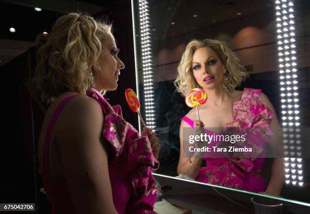 Courtney Act attends the 3rd Annual RuPaul's DragCon at Los Angeles Convention Center on April 29, 2017 in Los Angeles, California.