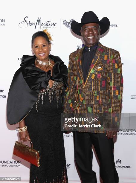 Jo-Ann Allen and Glynn Turman attend the Wearable Art Gala - Arrivals at California African American Museum on April 29, 2017 in Los Angeles,...