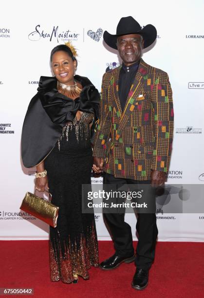 Jo-Ann Allen and Glynn Turman attend the Wearable Art Gala - Arrivals at California African American Museum on April 29, 2017 in Los Angeles,...