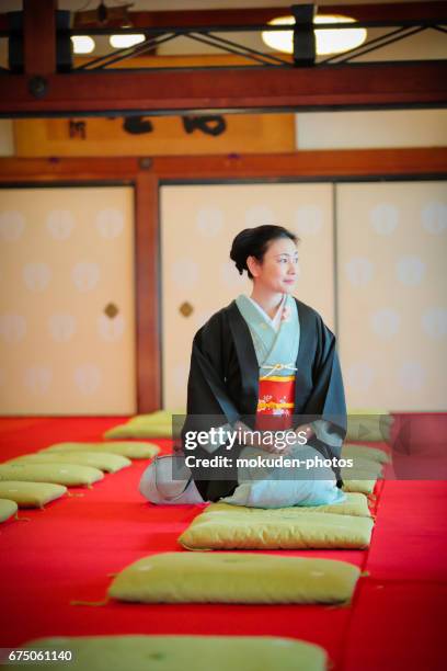 mujeres kimono y japonés en kioto - 大人のみ fotografías e imágenes de stock