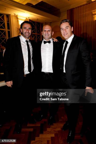 Ange Christou, Sam Greco and Anthony Koutoufides at the Invitational Poker Event by the Hachem Group at The Trust on April 30, 2017 in Melbourne,...