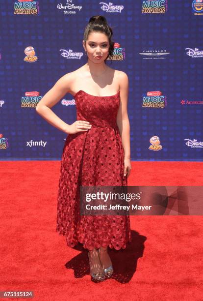 Actress-singer Auli'i Cravalho attends the 2017 Radio Disney Music Awards at Microsoft Theater on April 29, 2017 in Los Angeles, California.