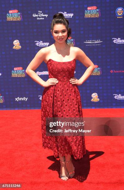 Actress-singer Auli'i Cravalho attends the 2017 Radio Disney Music Awards at Microsoft Theater on April 29, 2017 in Los Angeles, California.