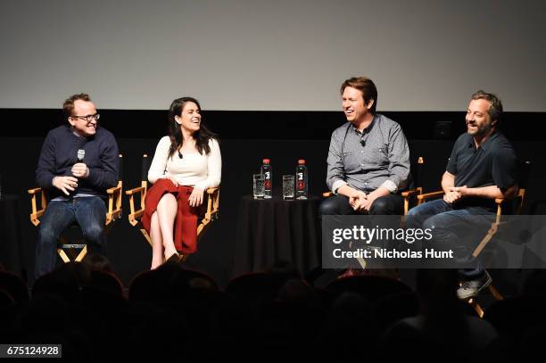 Chris Gethard, Abbi Jacobson, Pete Holmes and Judd Apatow attend the "Chris Gethard: Career Suicide" Premiere - 2017 Tribeca Film Festival on April...