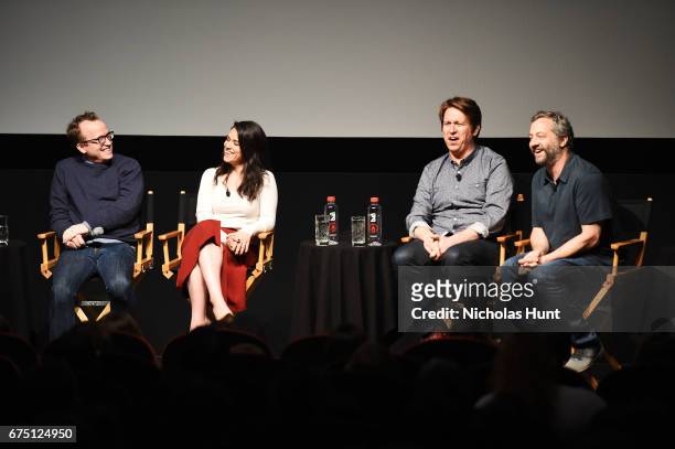 Chris Gethard, Abbi Jacobson, Pete Holmes and Judd Apatow attend the "Chris Gethard: Career Suicide" Premiere - 2017 Tribeca Film Festival on April...