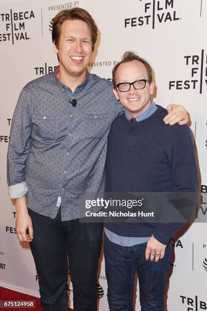 Pete Holmes and Chris Gethard attend the "Chris Gethard: Career Suicide" Premiere - 2017 Tribeca Film Festival on April 29, 2017 in New York City.