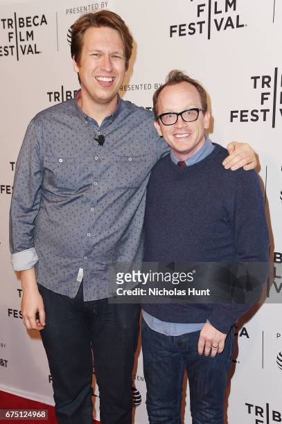 Pete Holmes and Chris Gethard attend the "Chris Gethard: Career Suicide" Premiere - 2017 Tribeca Film Festival on April 29, 2017 in New York City.