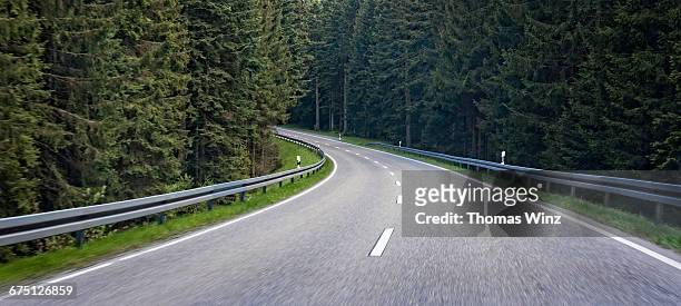 road . black forest region - crash barrier stock pictures, royalty-free photos & images
