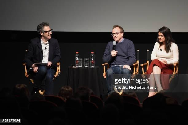 Ira Glass, Chris Gethard and Abbi Jacobson attend the "Chris Gethard: Career Suicide" Premiere - 2017 Tribeca Film Festival on April 29, 2017 in New...