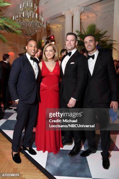 Don Lemon, Chris Jansing, Thomas Roberts and Patrick Abner attend the White House Correspondents Dinner MSNBC After Party at Organization of American...