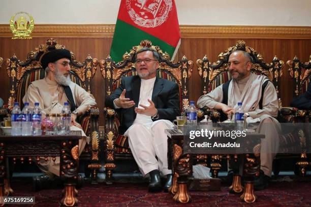 Gulbuddin Hekmatyar , leader of the Hezb-e Islami Party, Afghan Deputy Prime Minister Sarwar Danish , the Afghan President's National Security...