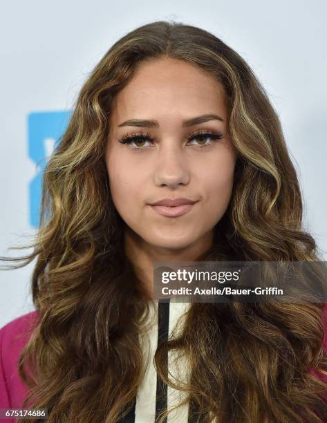 Singer Skylar Stecker arrives at We Day California 2017 at The Forum on April 27, 2017 in Inglewood, California.