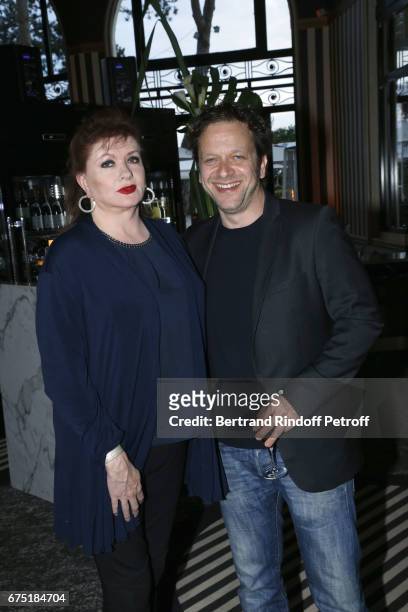 Actress Catherine Jacob and Actor Jonathan Zaccai attend ReOpening Ceremony of Hotel Hermitage Barriere on April 29, 2017 in La Baule, France.