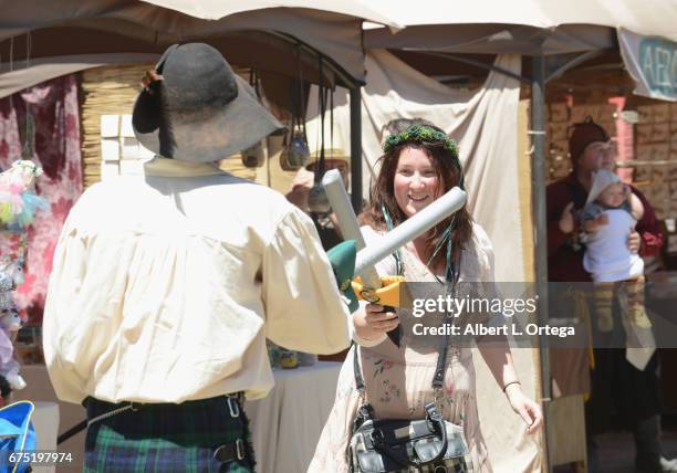 Festival attendees at the 55th Annual Renaissance Pleasure Faire held on April 29, 2017 in Irwindale, California.