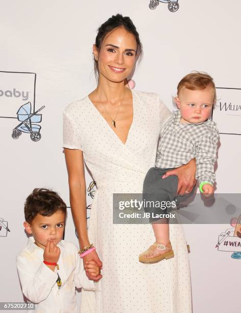 Jordana Brewster, Julian Form-Brewster and Rowan Brewster-Form attend Zimmer Children's Museum Event on April 30, 2017 in Los Angeles, California.