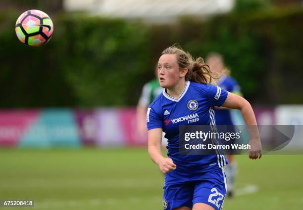 Erin Cuthbert of Chelsea during the FA WSL 1 match between Chelsea Ladies and Yeovil Town Ladies at Wheatsheaf Park on April 30, 2017 in Staines,...