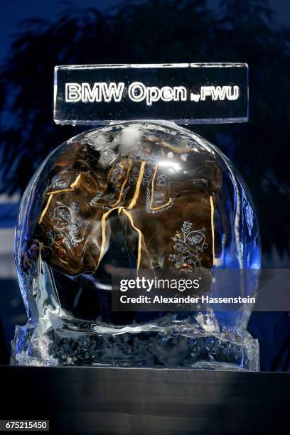 Frozen winners Lederhosen at the Players Night of the 102. BMW Open by FWU at Iphitos tennis club on April 30, 2017 in Munich, Germany.