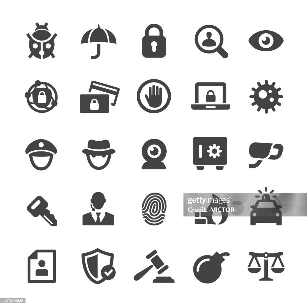 Iconos de seguridad - serie inteligente